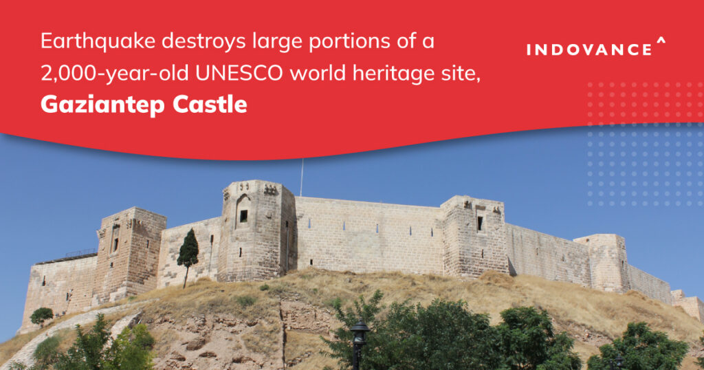 Turkey Earthquake Destroys large portions of a 2,000-Year-Old UNESCO World Heritage Site, Gaziantep Castle
